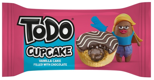 تودو كب كيك فانيليا محشو بكريمة الكاكاو 1 قطعة